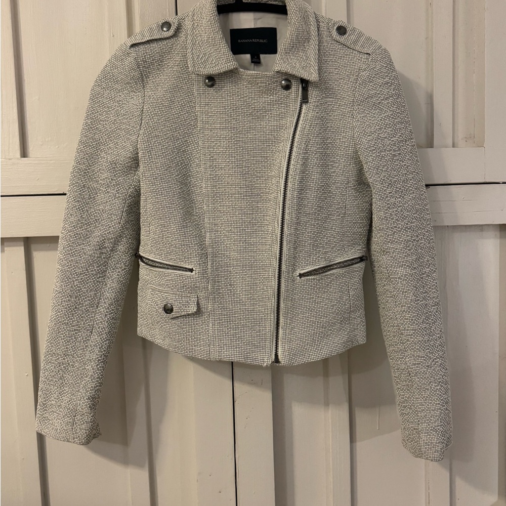 Banana Republic Gray Textured Jacket